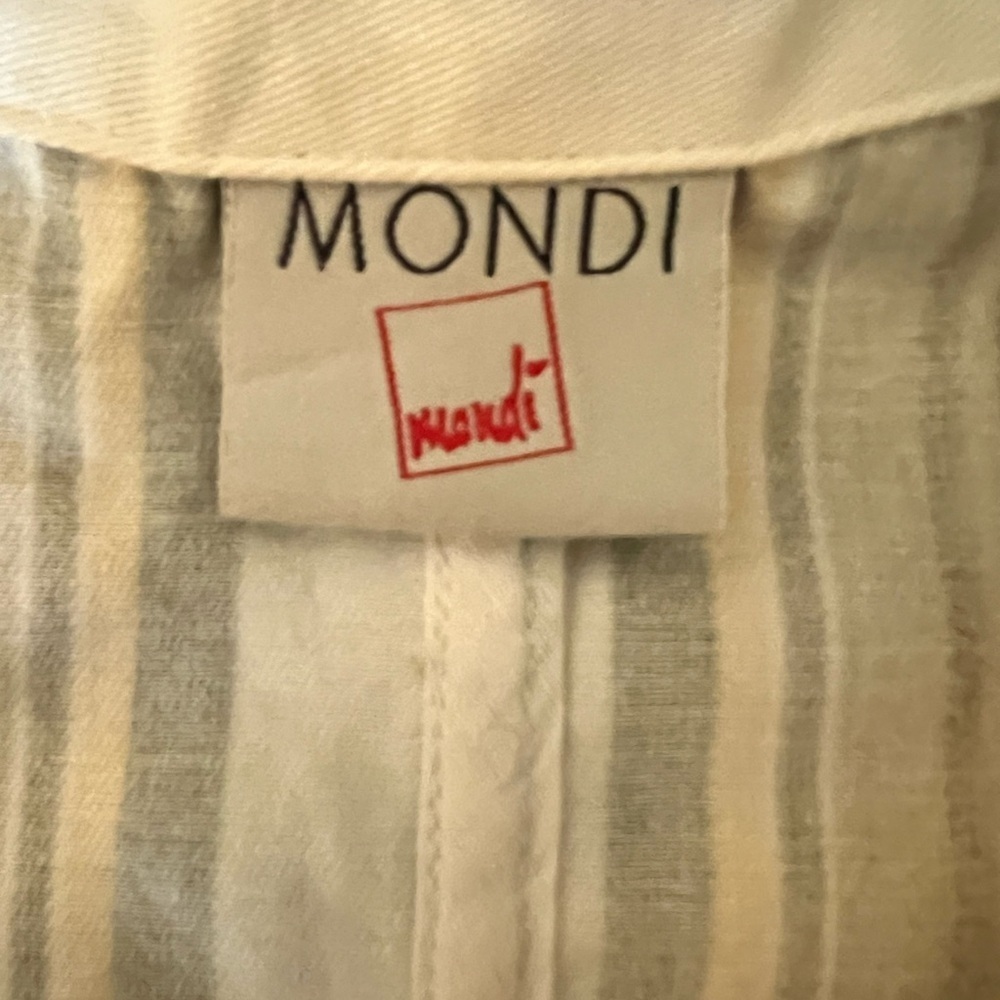 Mondi Vintage Green and Yellow Striped Button-Down Shirt - Picture 5 of 5